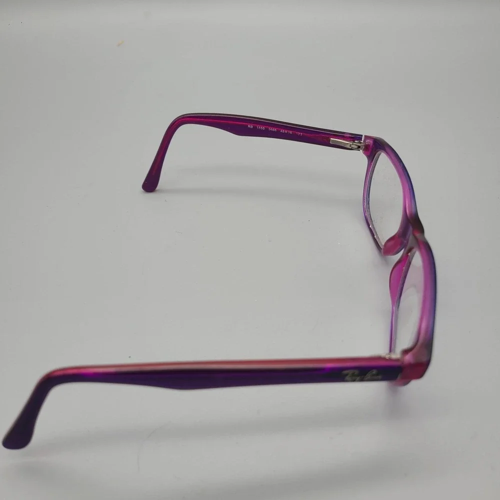 Ray-Ban Kids Eyeglasses Frames RB1555 3666 Purple Pink Square Full Rim 48-16-130